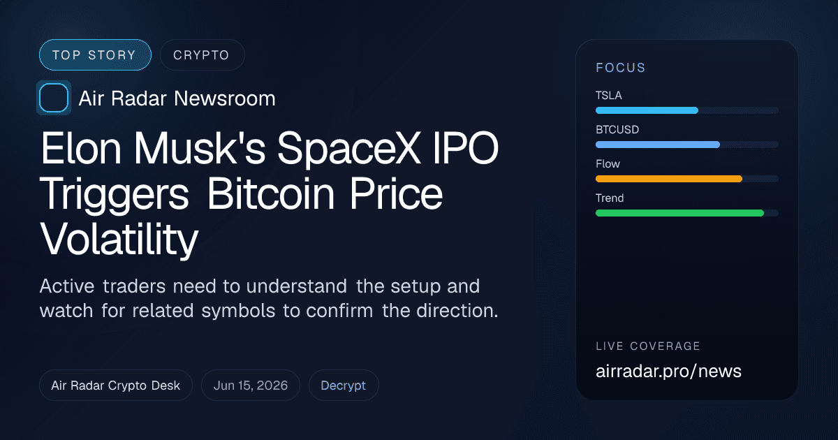 Elon Musk's SpaceX IPO Triggers Bitcoin Price Volatility
