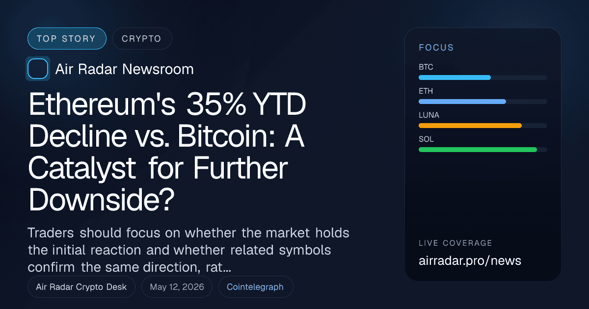 Ethereum's 35% YTD Decline vs. Bitcoin: A Catalyst for Further Downside?