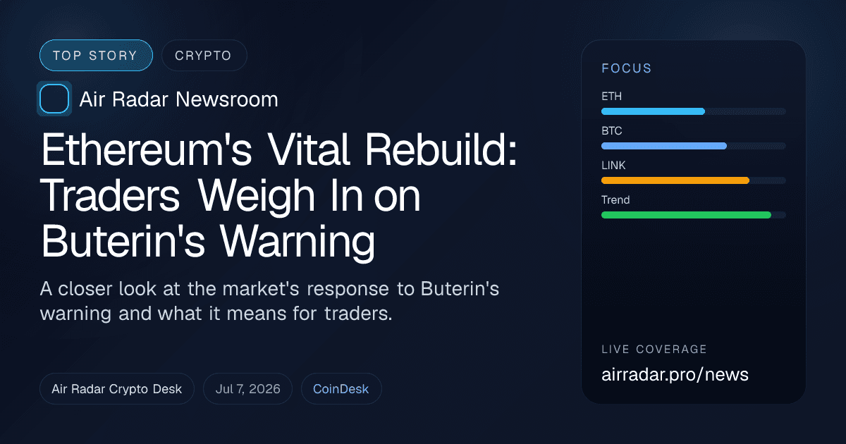 Ethereum's Vital Rebuild: Traders Weigh In on Buterin's Warning