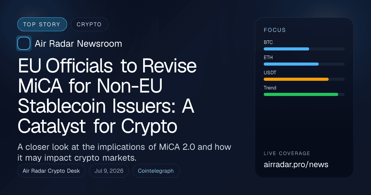 EU Officials to Revise MiCA for Non-EU Stablecoin Issuers: A Catalyst for Crypto