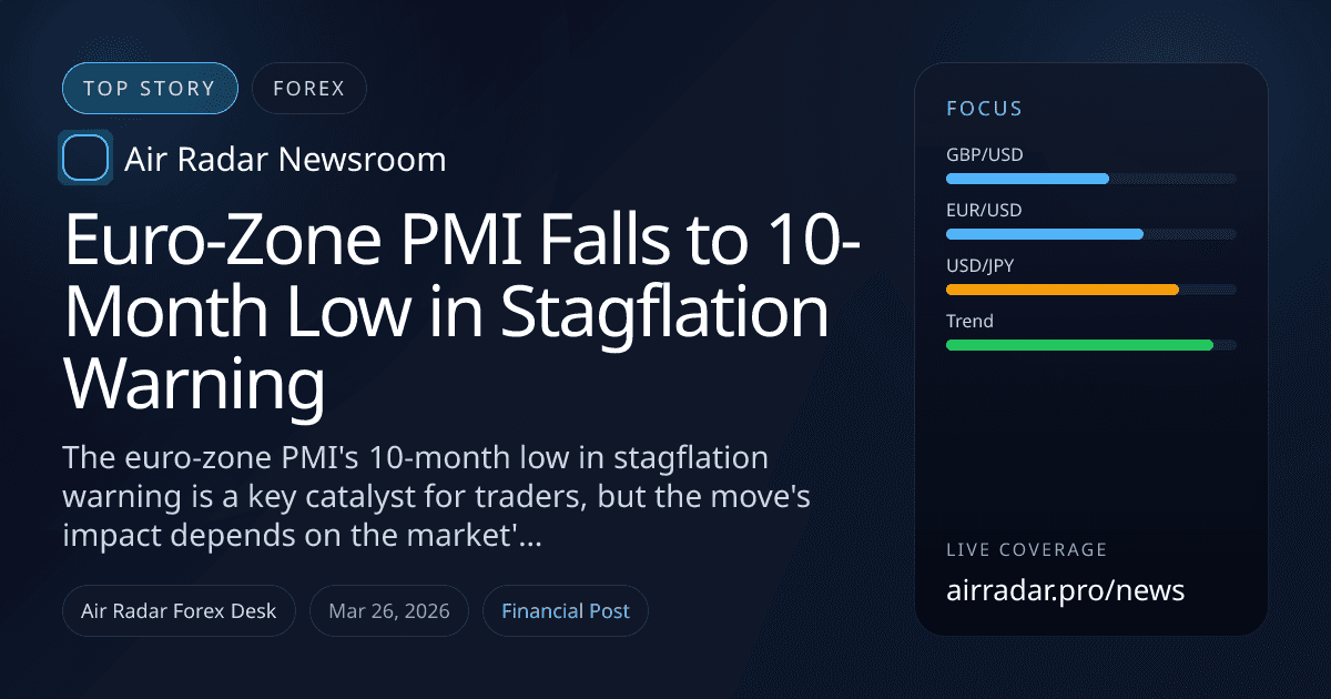 Euro-Zone PMI Falls to 10-Month Low in Stagflation Warning