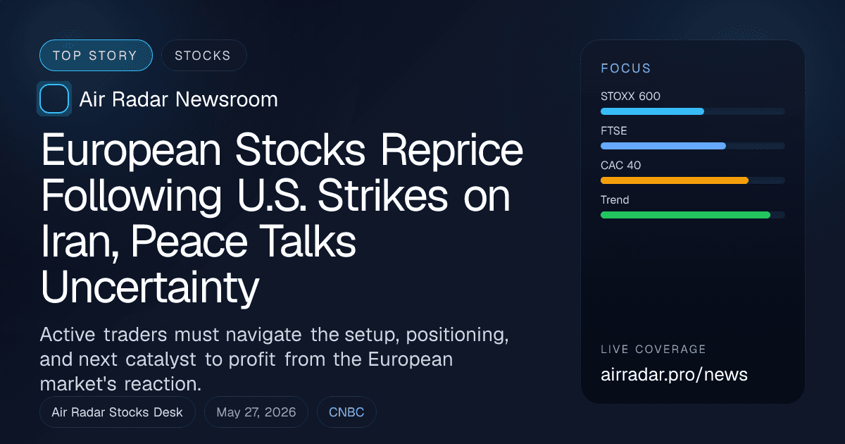 European Stocks Reprice Following U.S. Strikes on Iran, Peace Talks Uncertainty