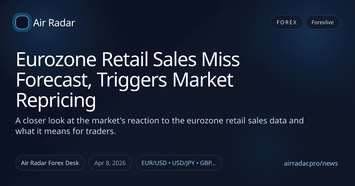 Eurozone Retail Sales Miss Forecast, Triggers Market Repricing