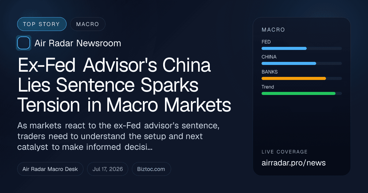 Ex-Fed Advisor's China Lies Sentence Sparks Tension in Macro Markets