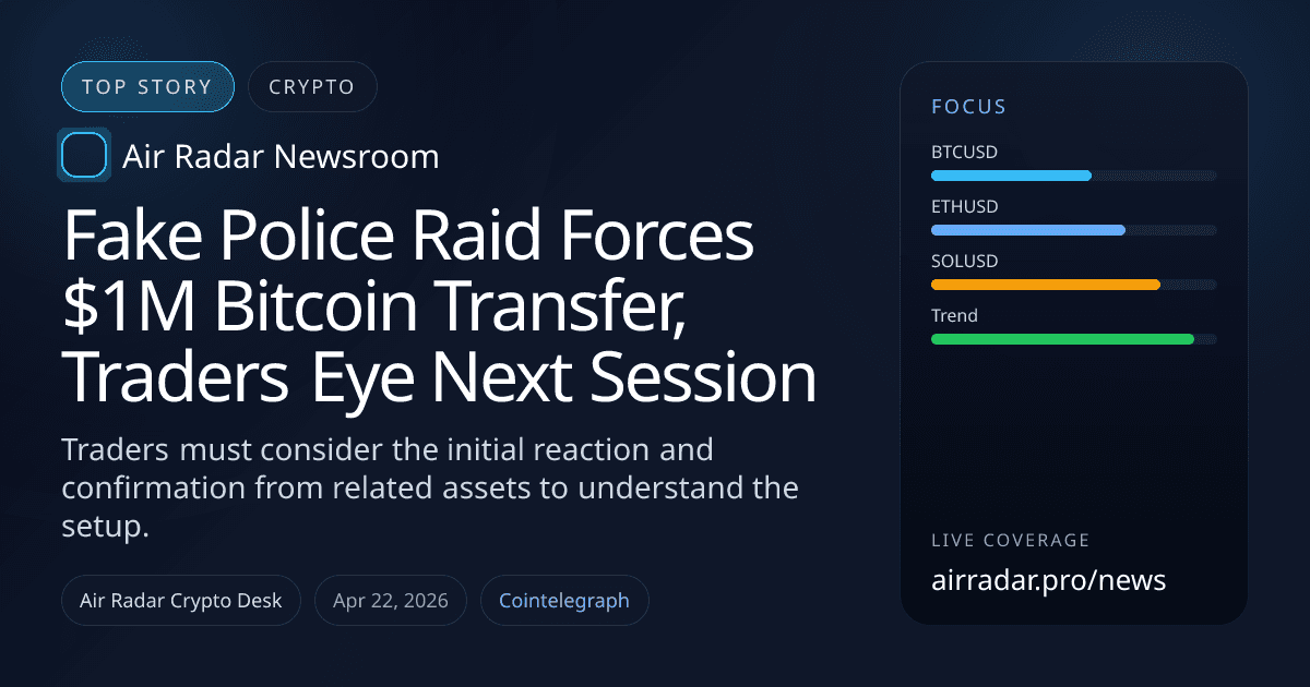 Fake Police Raid Forces $1M Bitcoin Transfer, Traders Eye Next Session
