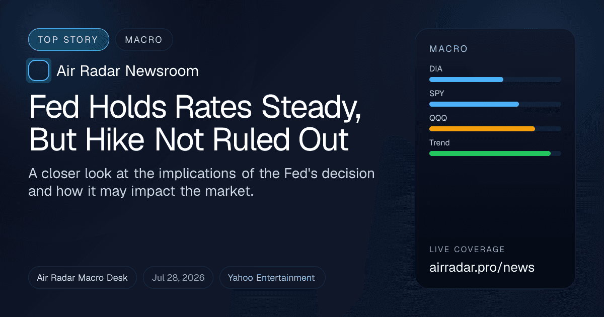 Fed Holds Rates Steady, But Hike Not Ruled Out