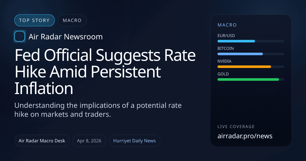 Fed Official Suggests Rate Hike Amid Persistent Inflation