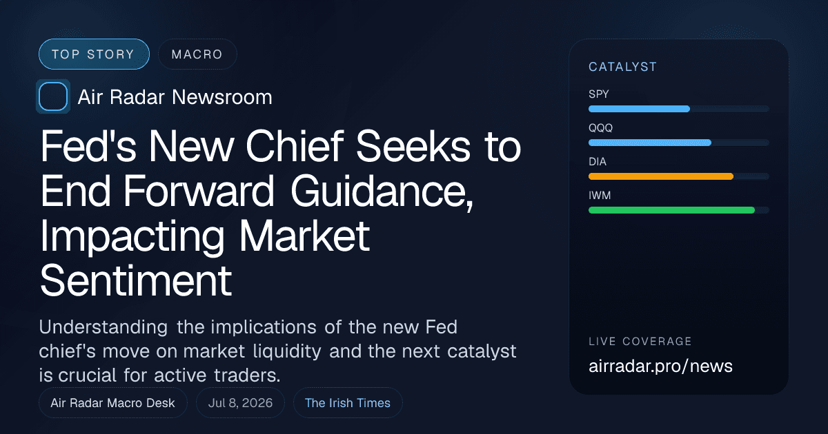 Fed's New Chief Seeks to End Forward Guidance, Impacting Market Sentiment