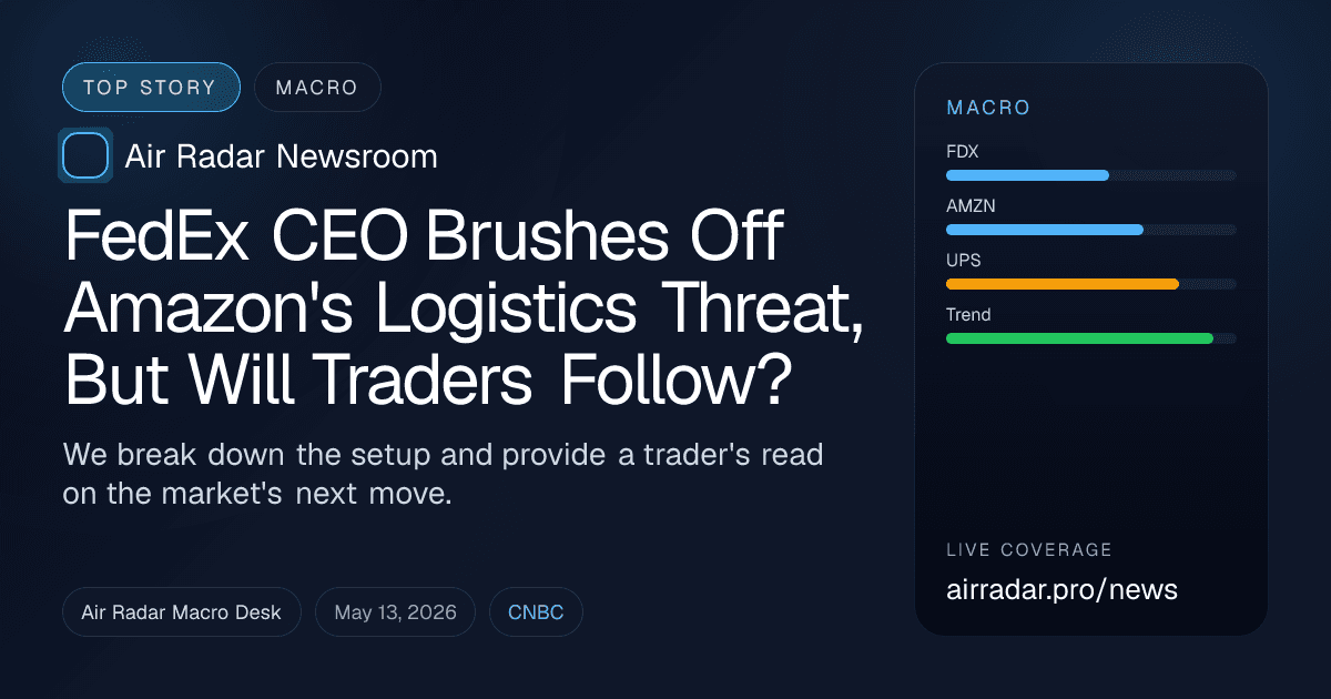 FedEx CEO Brushes Off Amazon's Logistics Threat, But Will Traders Follow?