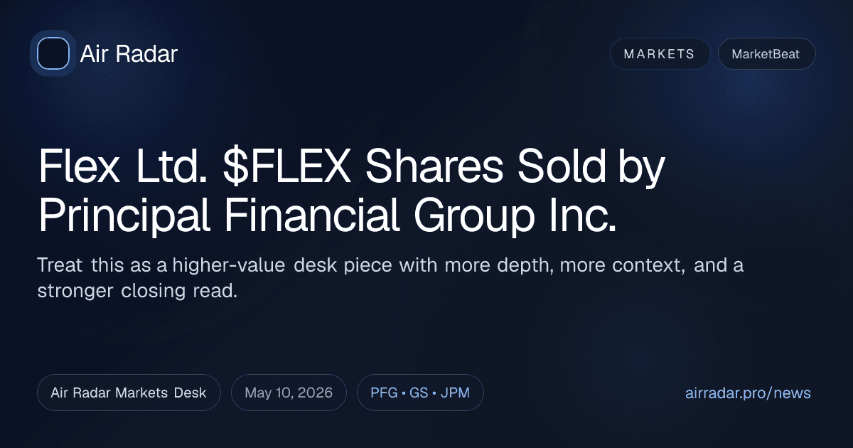 Flex Ltd. $FLEX Shares Sold by Principal Financial Group Inc.