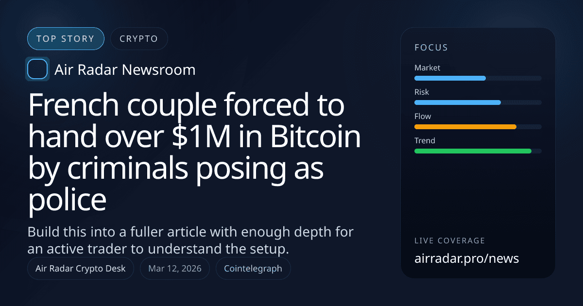 French couple forced to hand over $1M in Bitcoin by criminals posing as police