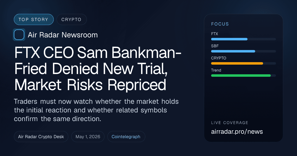 FTX CEO Sam Bankman-Fried Denied New Trial, Market Risks Repriced