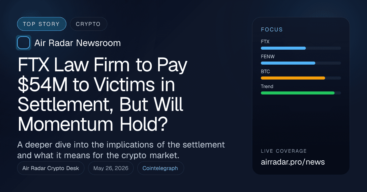 FTX Law Firm to Pay $54M to Victims in Settlement, But Will Momentum Hold?