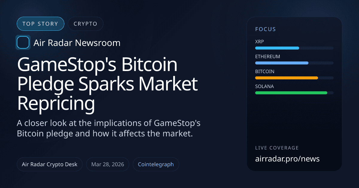 GameStop's Bitcoin Pledge Sparks Market Repricing