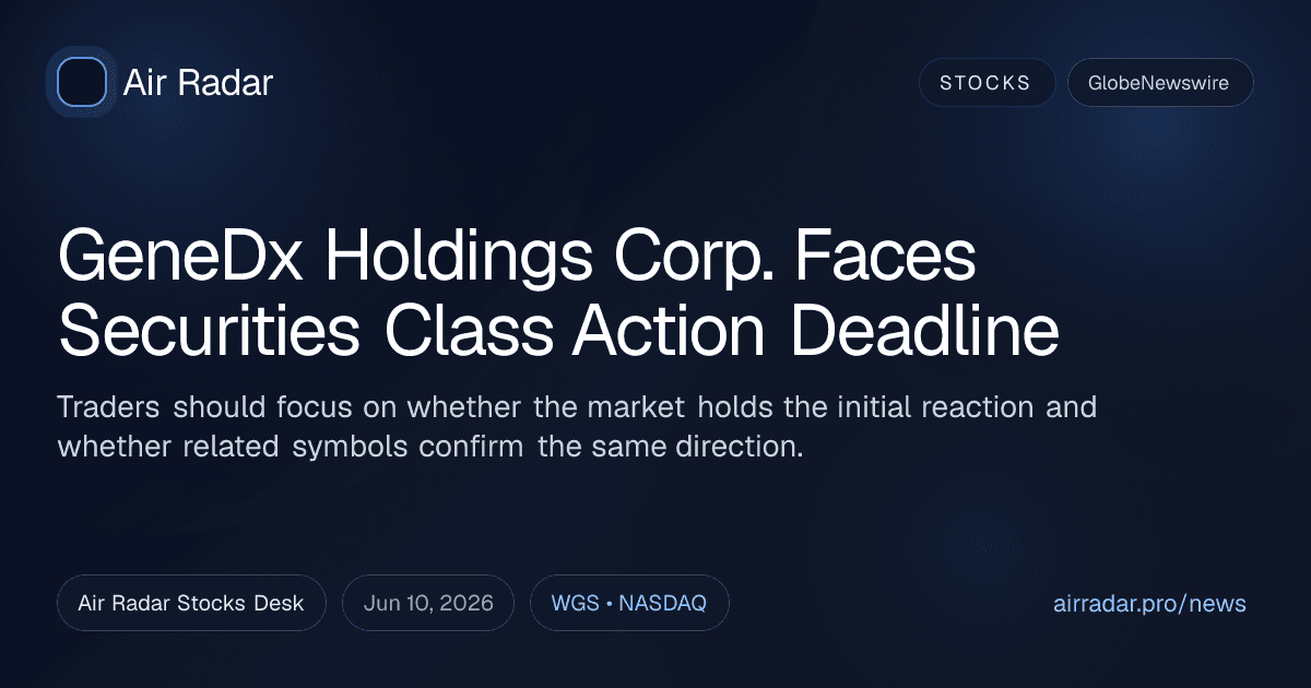 GeneDx Holdings Corp. Faces Securities Class Action Deadline