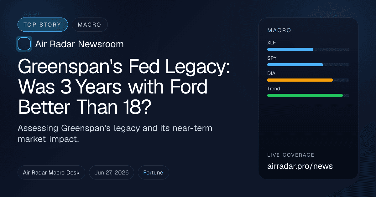Greenspan's Fed Legacy: Was 3 Years with Ford Better Than 18?