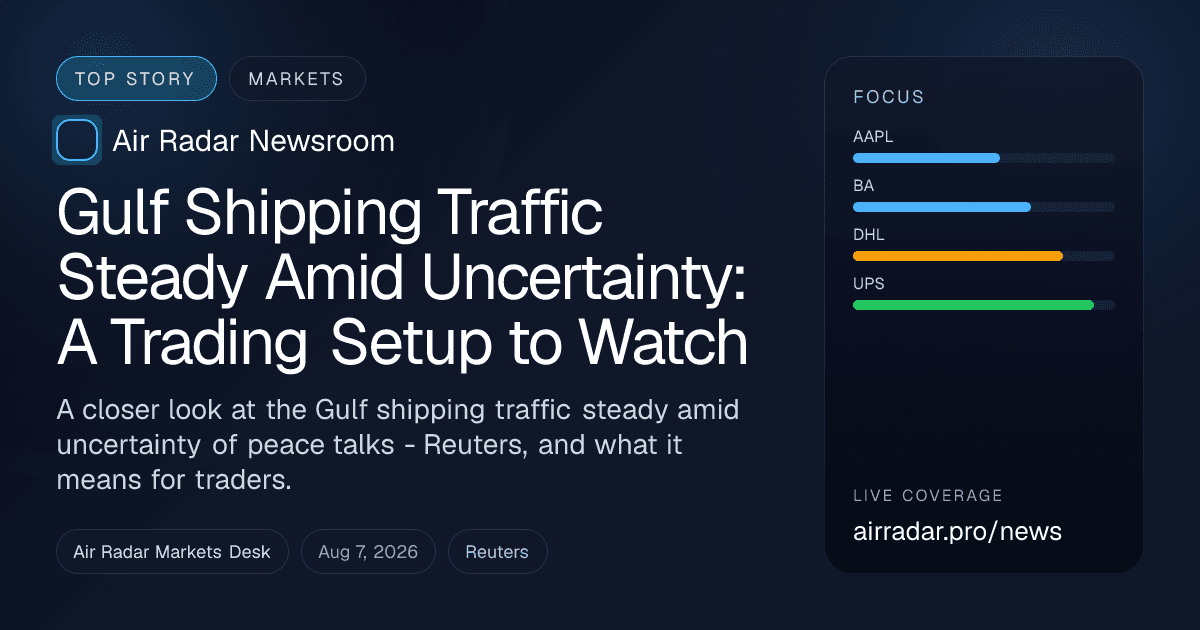Gulf Shipping Traffic Steady Amid Uncertainty: A Trading Setup to Watch