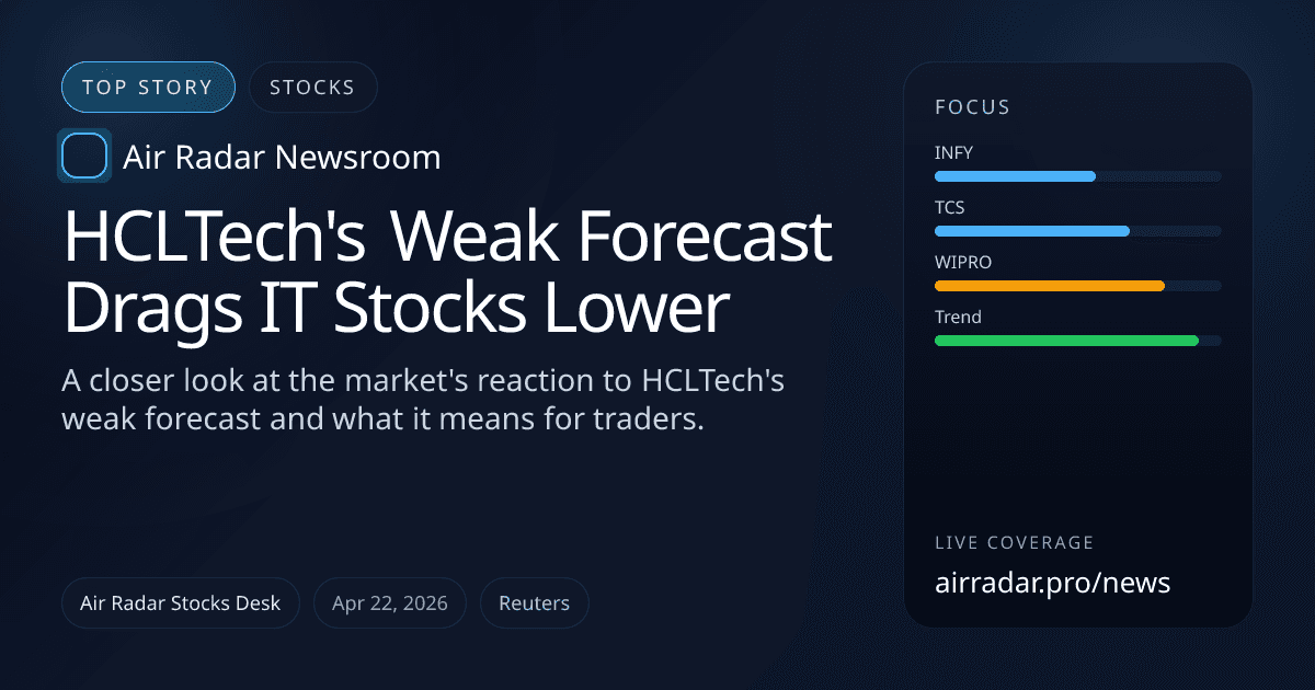 HCLTech's Weak Forecast Drags IT Stocks Lower