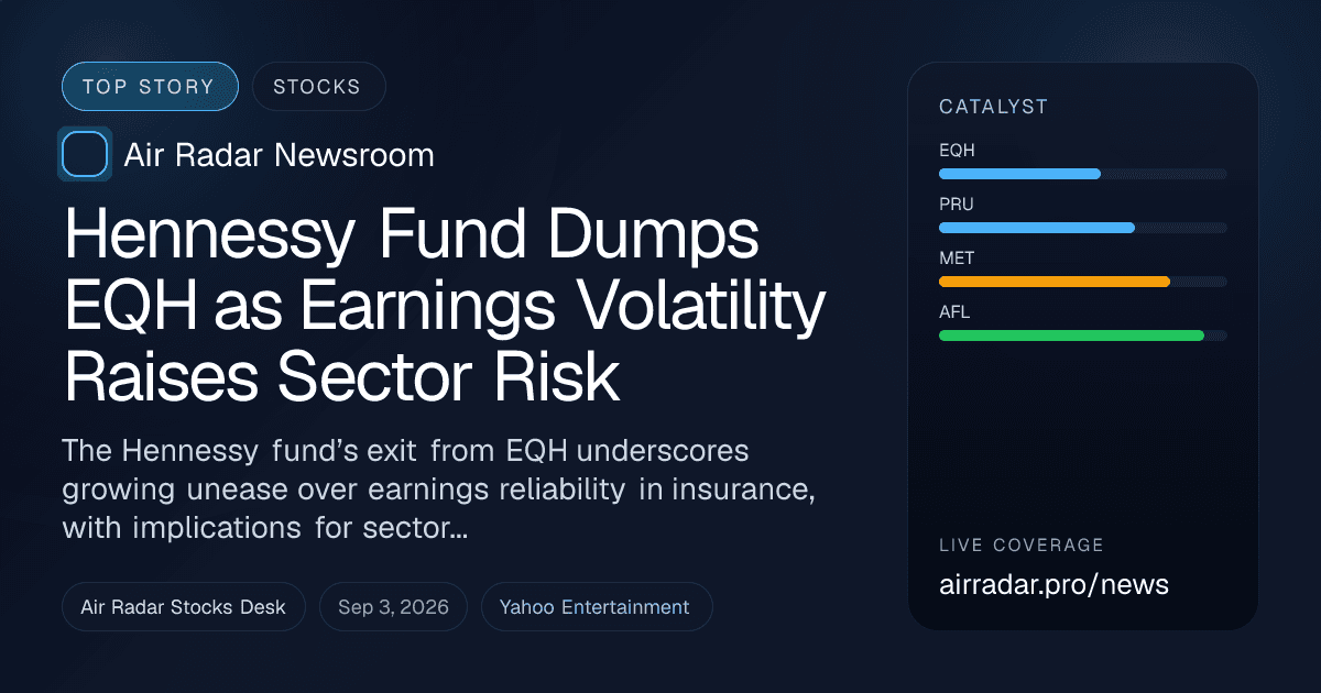 Hennessy Fund Dumps EQH as Earnings Volatility Raises Sector Risk