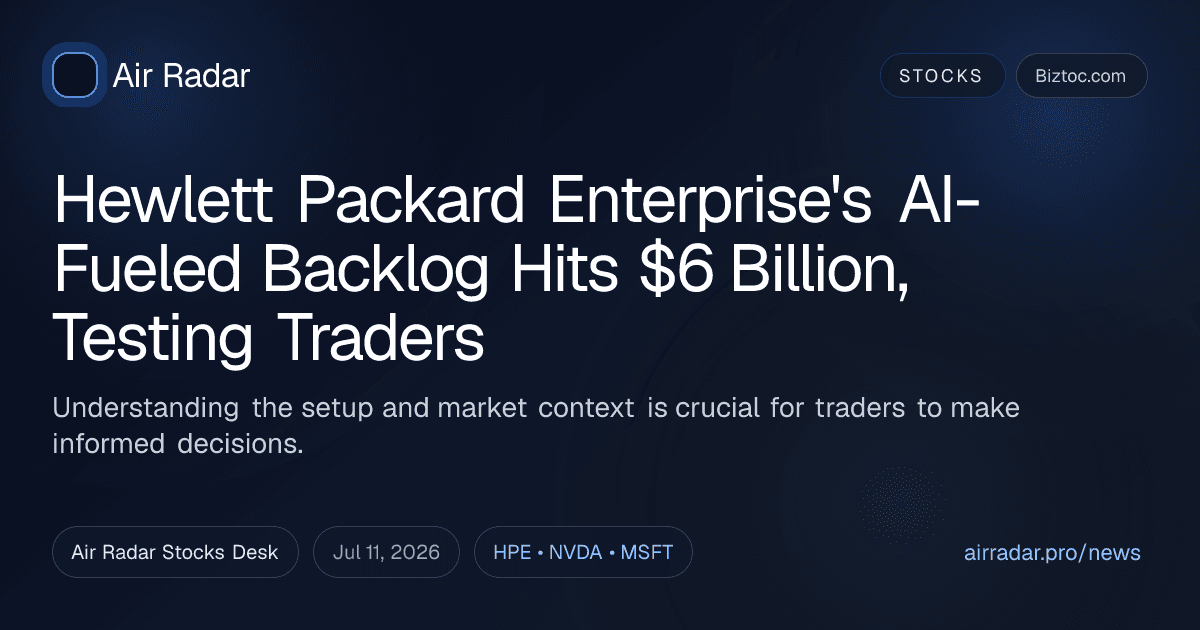 Hewlett Packard Enterprise's AI-Fueled Backlog Hits $6 Billion, Testing Traders