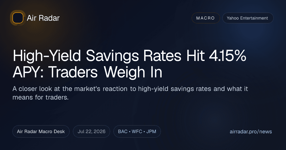 High-Yield Savings Rates Hit 4.15% APY: Traders Weigh In