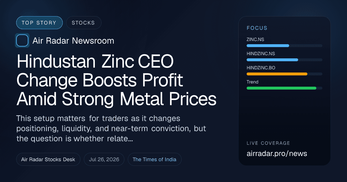 Hindustan Zinc CEO Change Boosts Profit Amid Strong Metal Prices