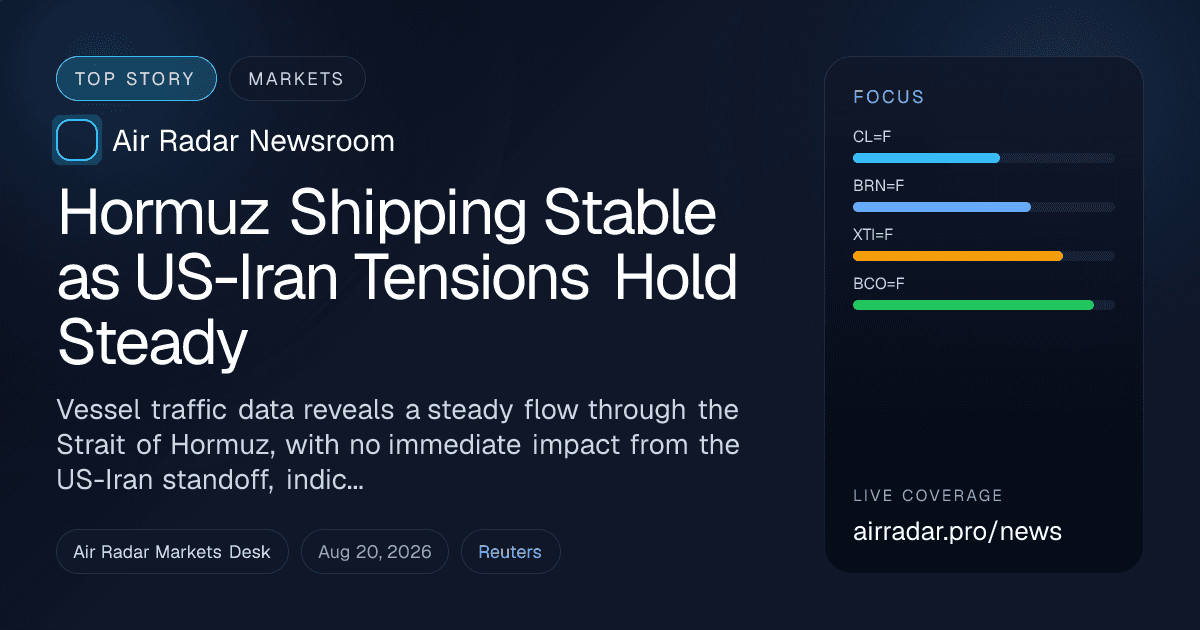 Hormuz Shipping Stable as US-Iran Tensions Hold Steady