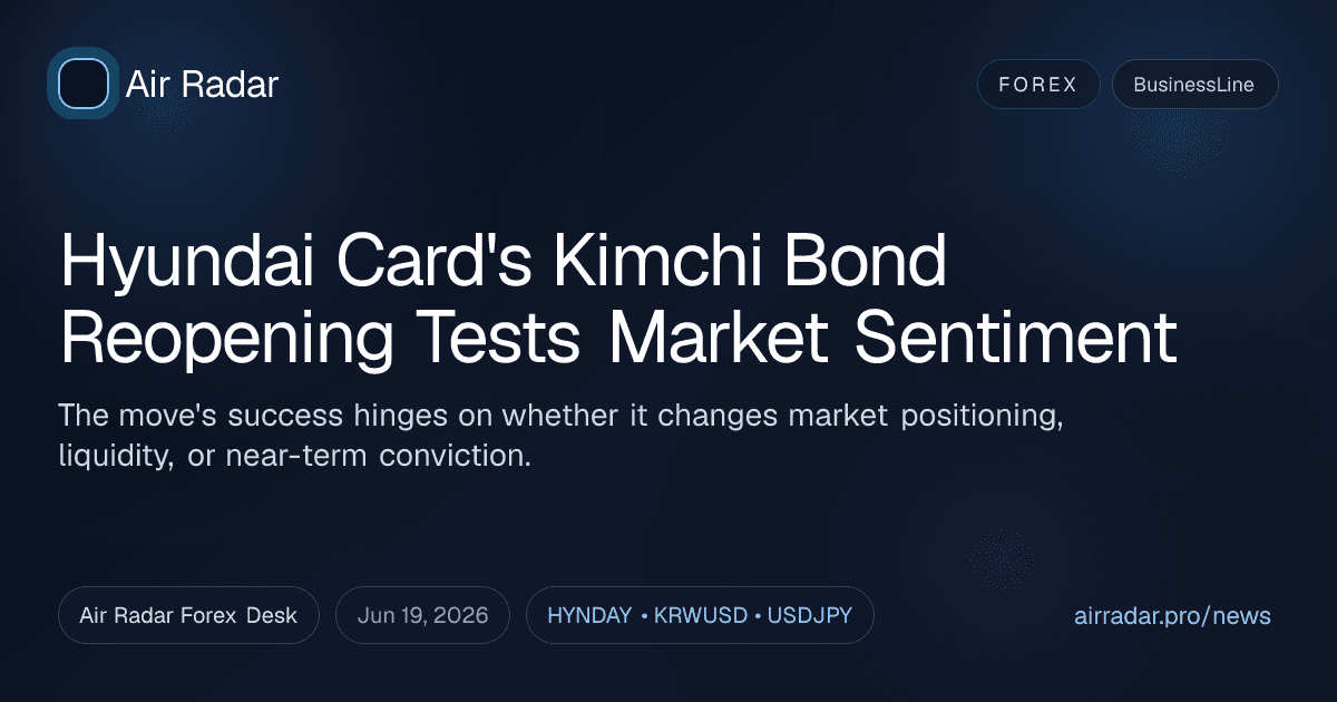 Hyundai Card's Kimchi Bond Reopening Tests Market Sentiment