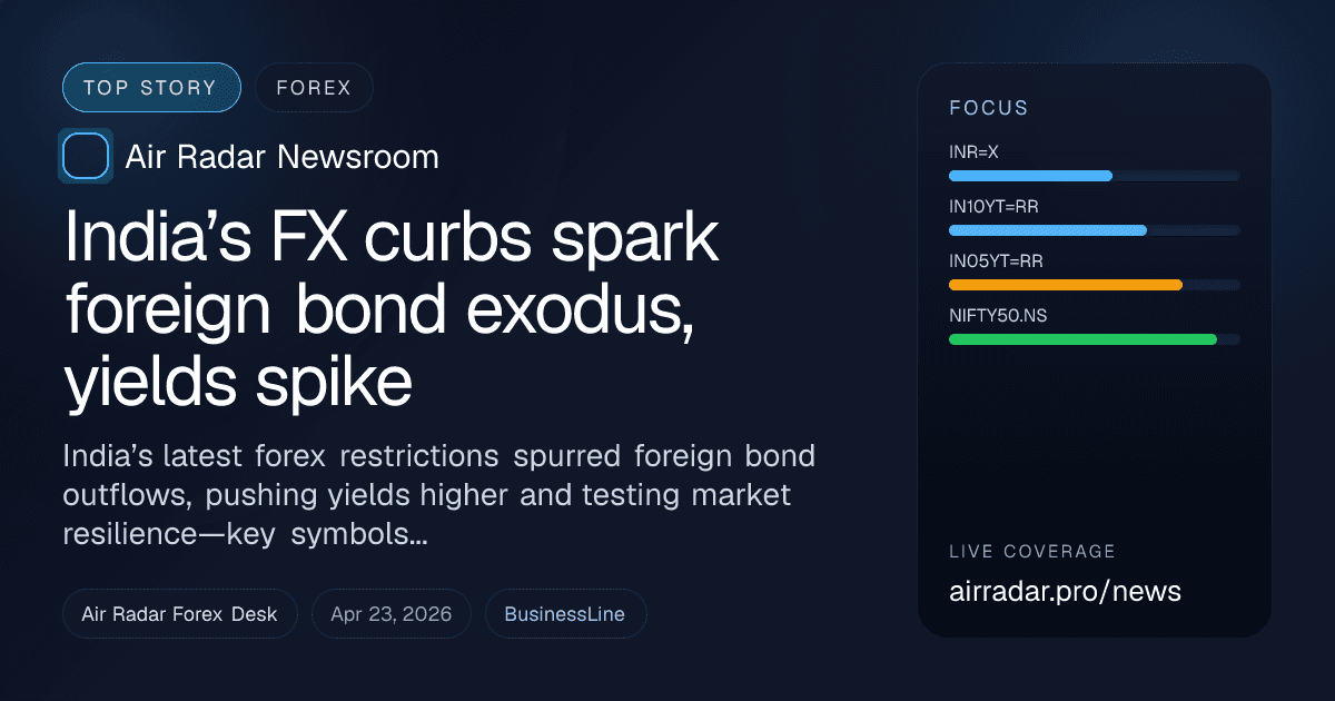 India’s FX curbs spark foreign bond exodus, yields spike