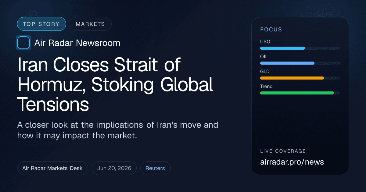 Iran Closes Strait of Hormuz, Stoking Global Tensions
