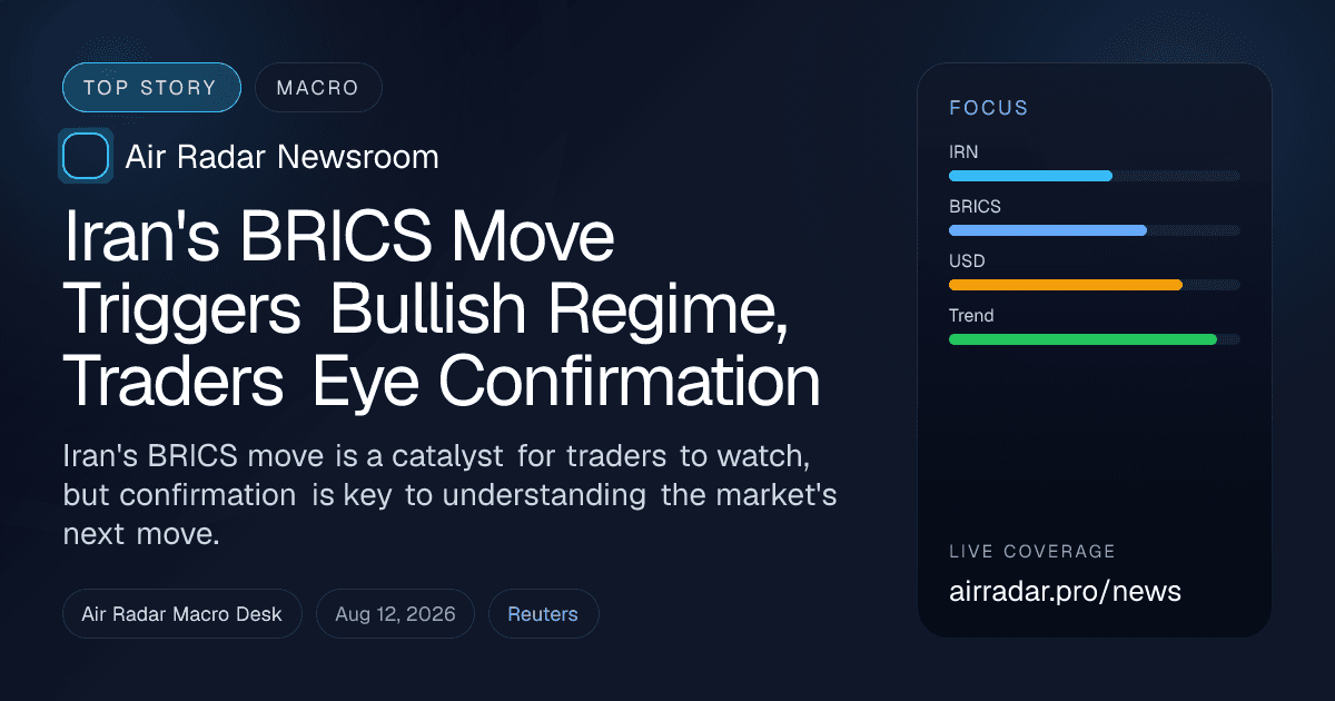 Iran's BRICS Move Triggers Bullish Regime, Traders Eye Confirmation
