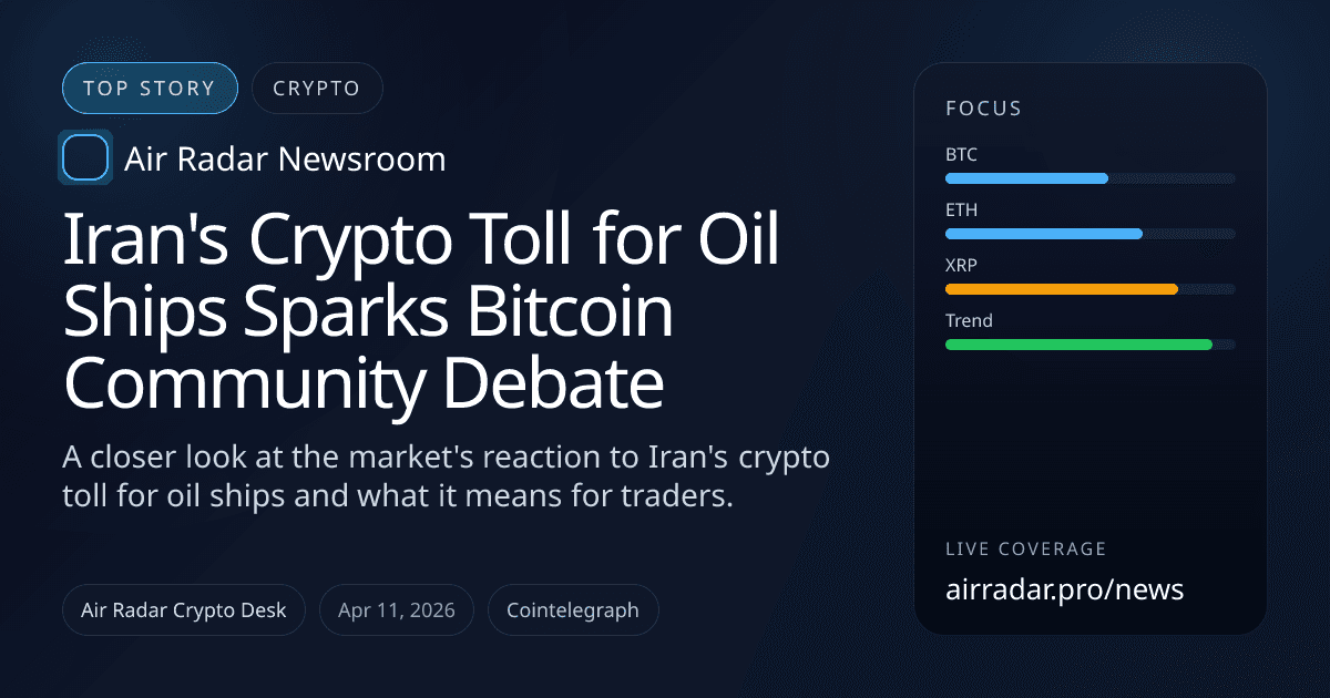 Iran's Crypto Toll for Oil Ships Sparks Bitcoin Community Debate