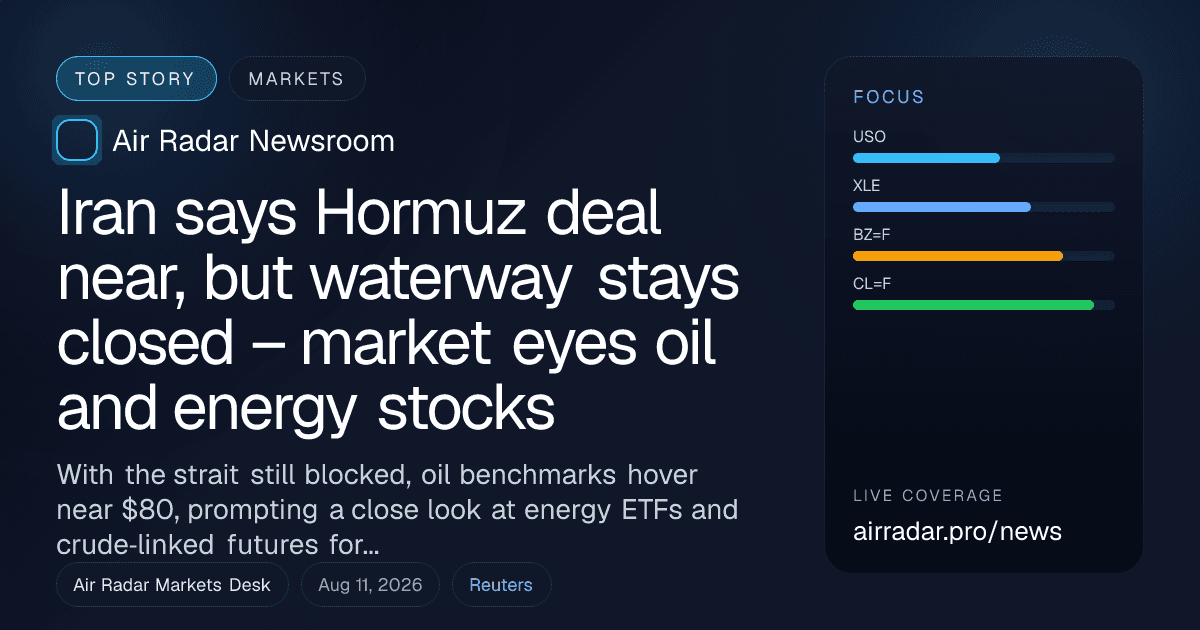 Iran says Hormuz deal near, but waterway stays closed – market eyes oil and energy stocks