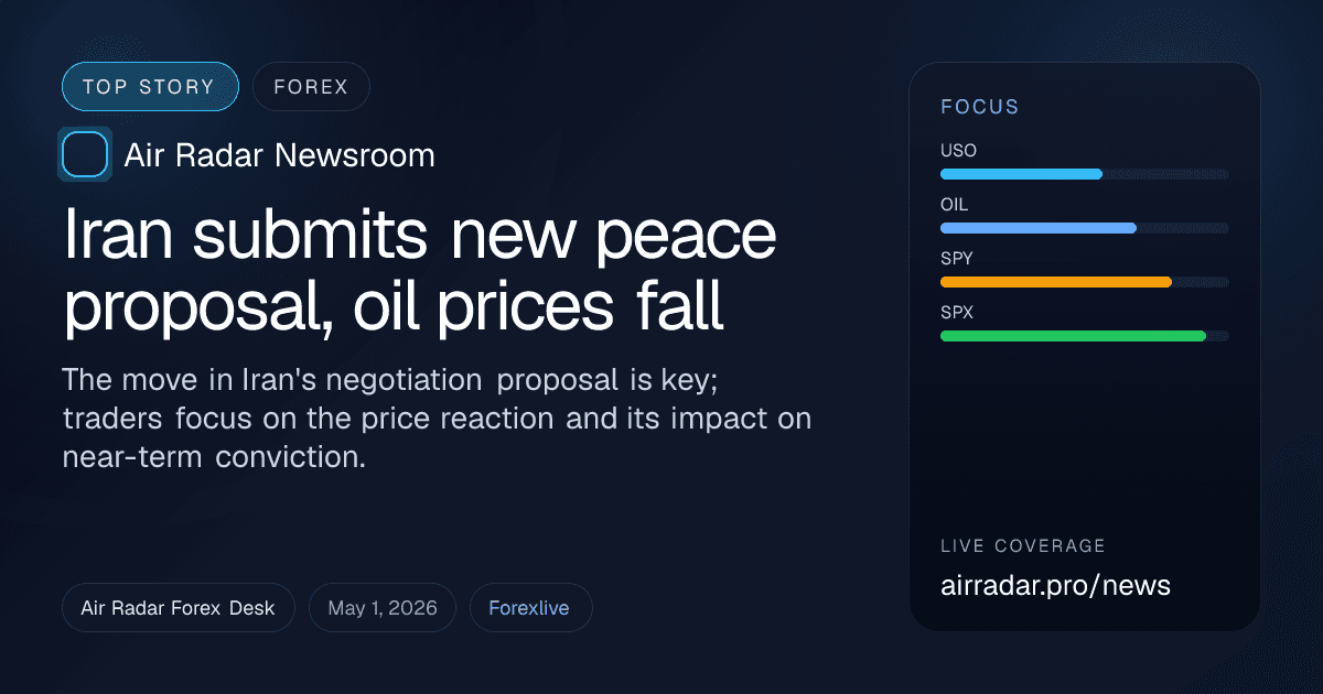 Iran submits new peace proposal, oil prices fall