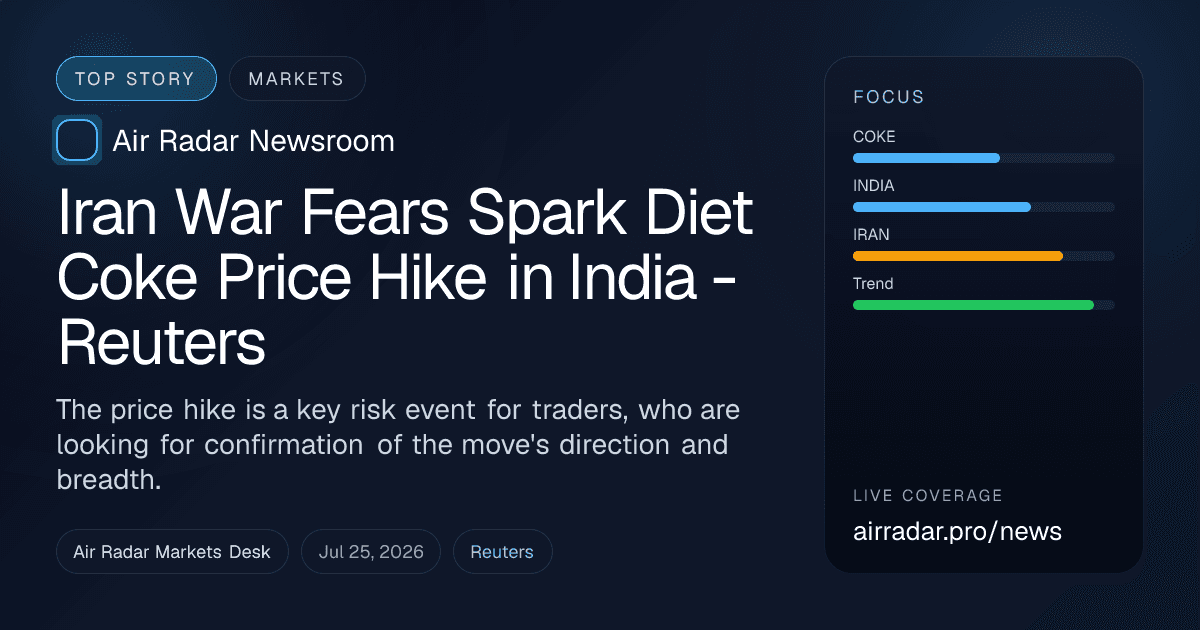 Iran War Fears Spark Diet Coke Price Hike in India - Reuters