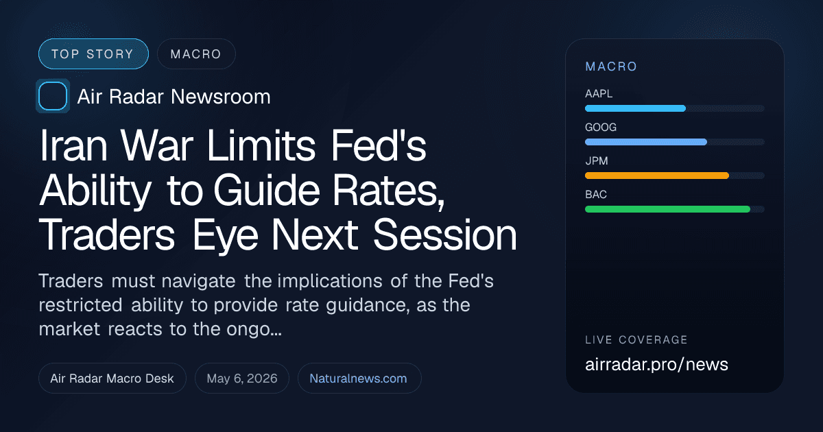 Iran War Limits Fed's Ability to Guide Rates, Traders Eye Next Session
