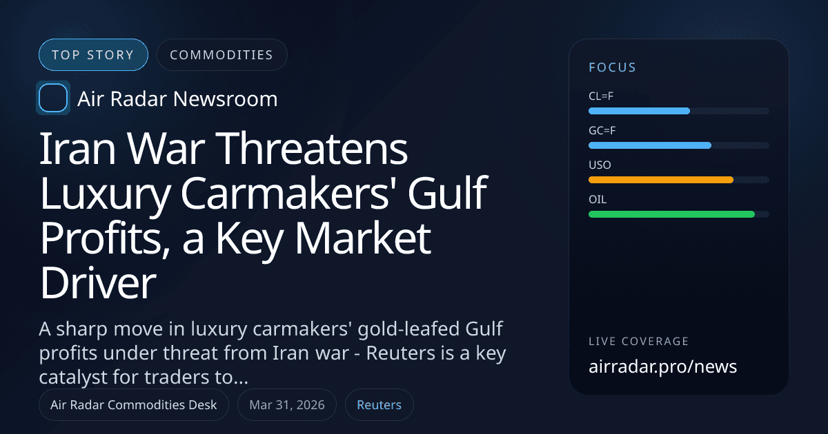 Iran War Threatens Luxury Carmakers' Gulf Profits, a Key Market Driver