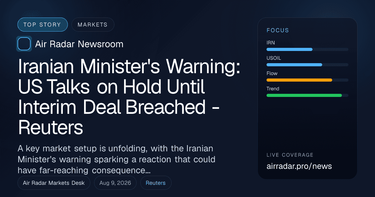 Iranian Minister's Warning: US Talks on Hold Until Interim Deal Breached - Reuters