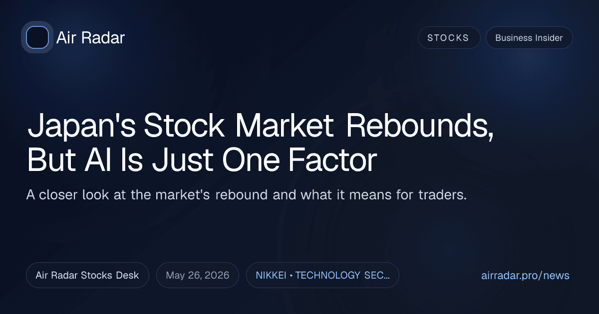 Japan's Stock Market Rebounds, But AI Is Just One Factor