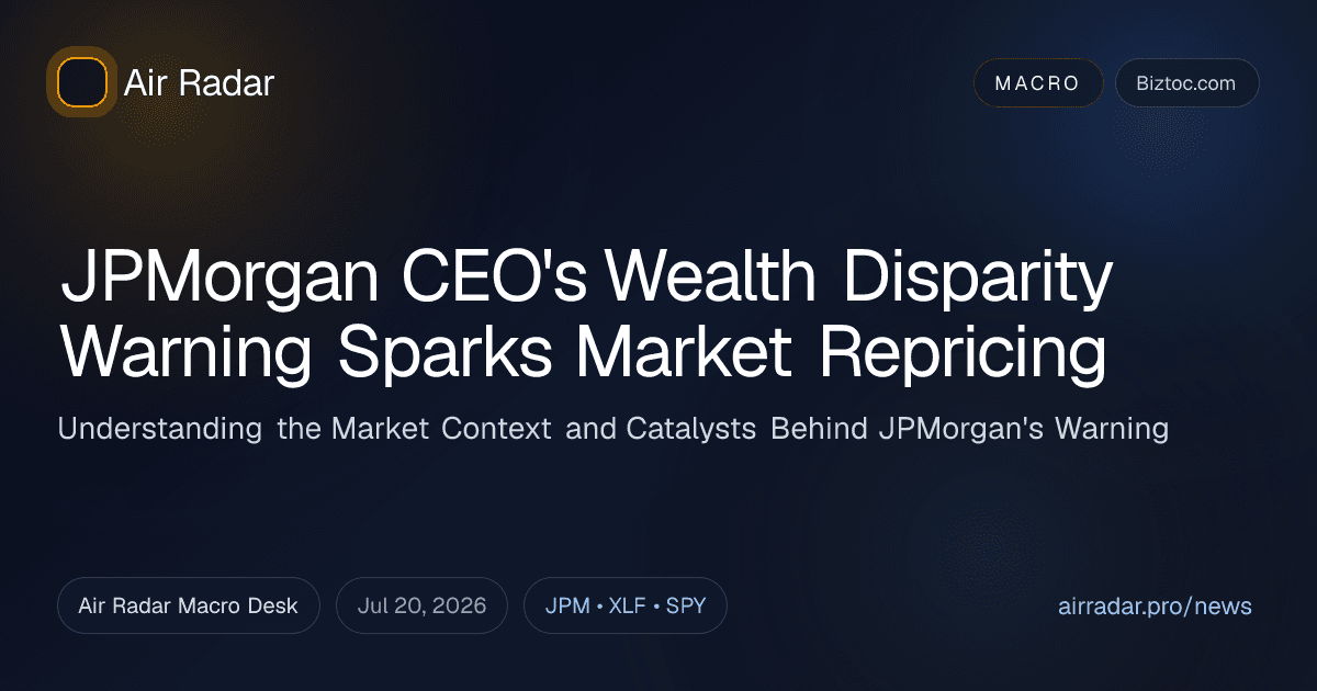 JPMorgan CEO's Wealth Disparity Warning Sparks Market Repricing
