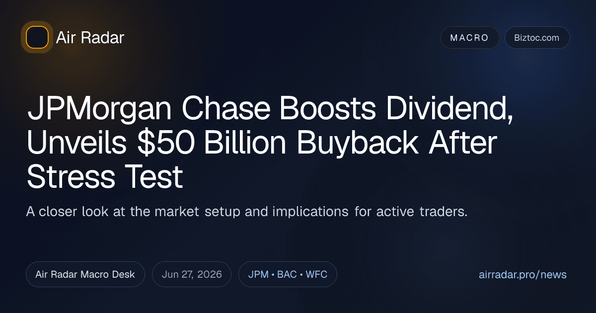 JPMorgan Chase Boosts Dividend, Unveils $50 Billion Buyback After Stress Test