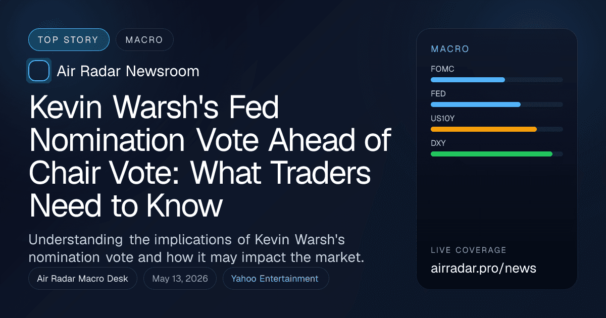 Kevin Warsh's Fed Nomination Vote Ahead of Chair Vote: What Traders Need to Know