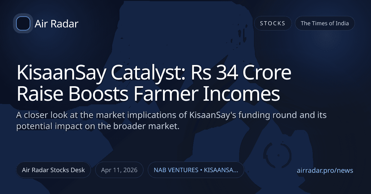 KisaanSay Catalyst: Rs 34 Crore Raise Boosts Farmer Incomes