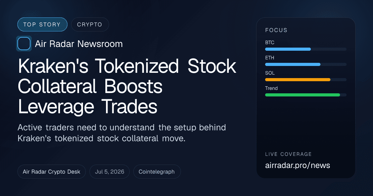 Kraken's Tokenized Stock Collateral Boosts Leverage Trades