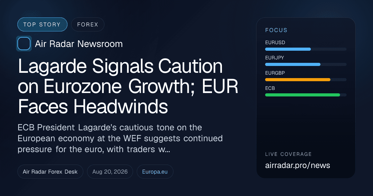 Lagarde Signals Caution on Eurozone Growth; EUR Faces Headwinds