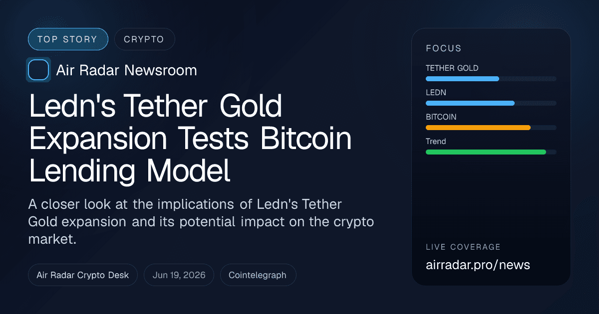Ledn's Tether Gold Expansion Tests Bitcoin Lending Model