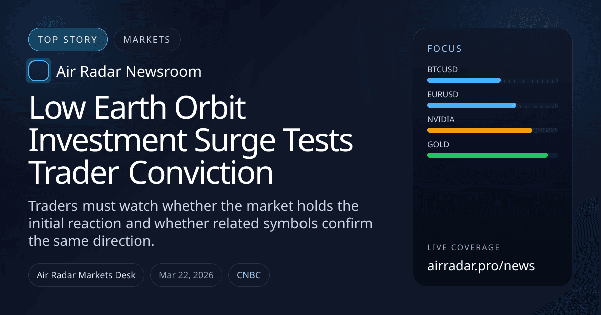 Low Earth Orbit Investment Surge Tests Trader Conviction