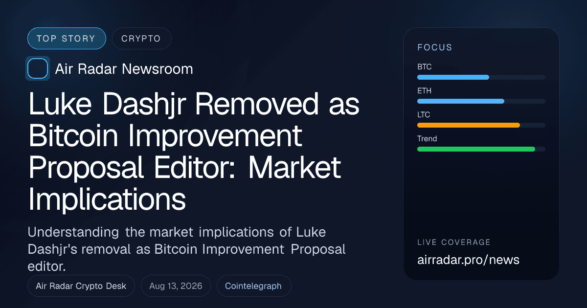 Luke Dashjr Removed as Bitcoin Improvement Proposal Editor: Market Implications