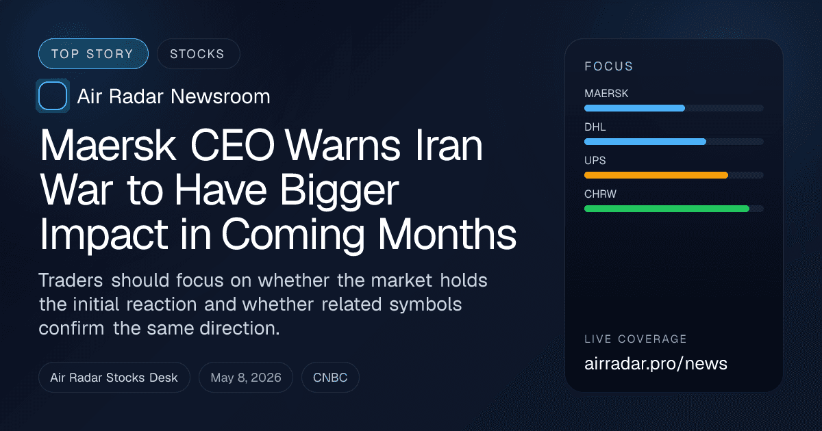 Maersk CEO Warns Iran War to Have Bigger Impact in Coming Months