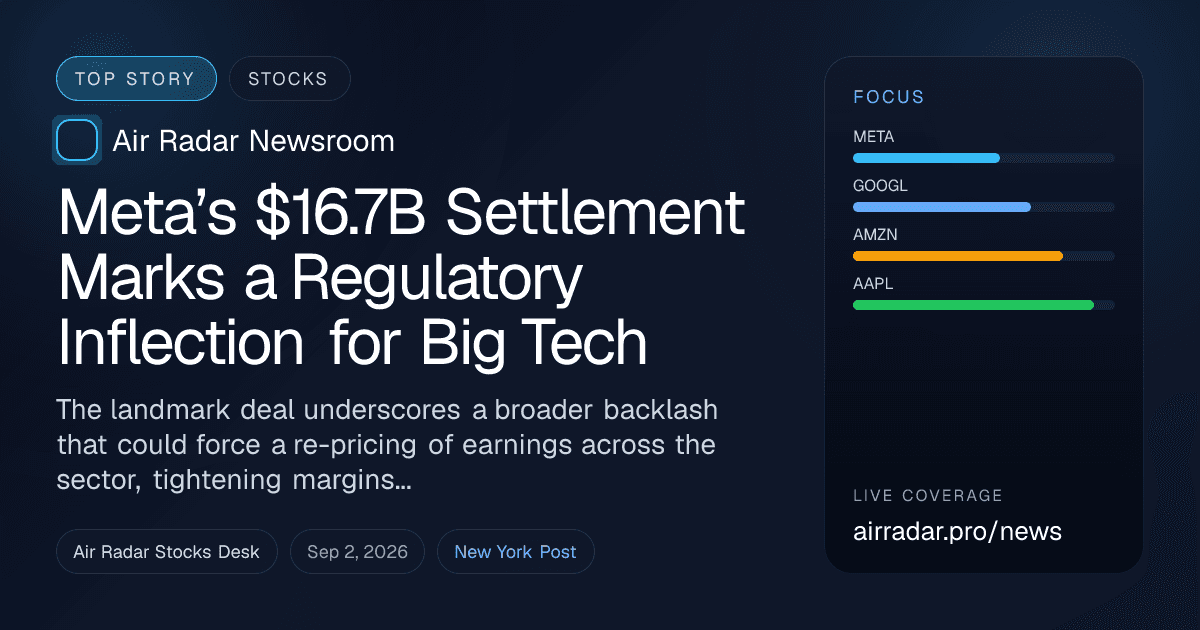 Meta’s $16.7B Settlement Marks a Regulatory Inflection for Big Tech